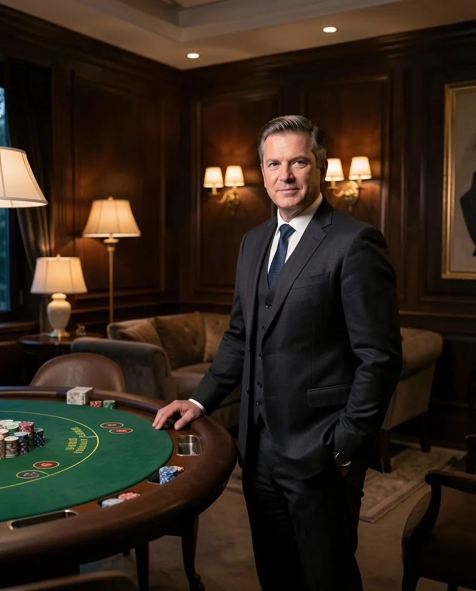 Professioneel gastheerschap in de poker lounge van Meroveld