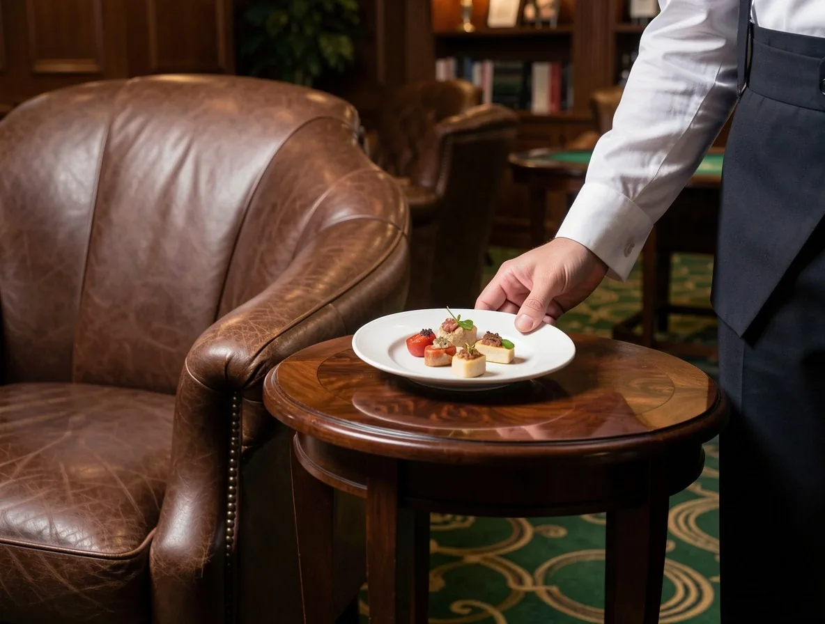 Verfijnde dranken en gerechten uit het lounge menu van Meroveld