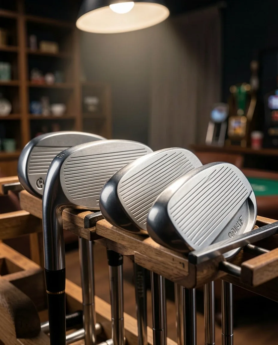 Professionele golfclubs en fitting apparatuur