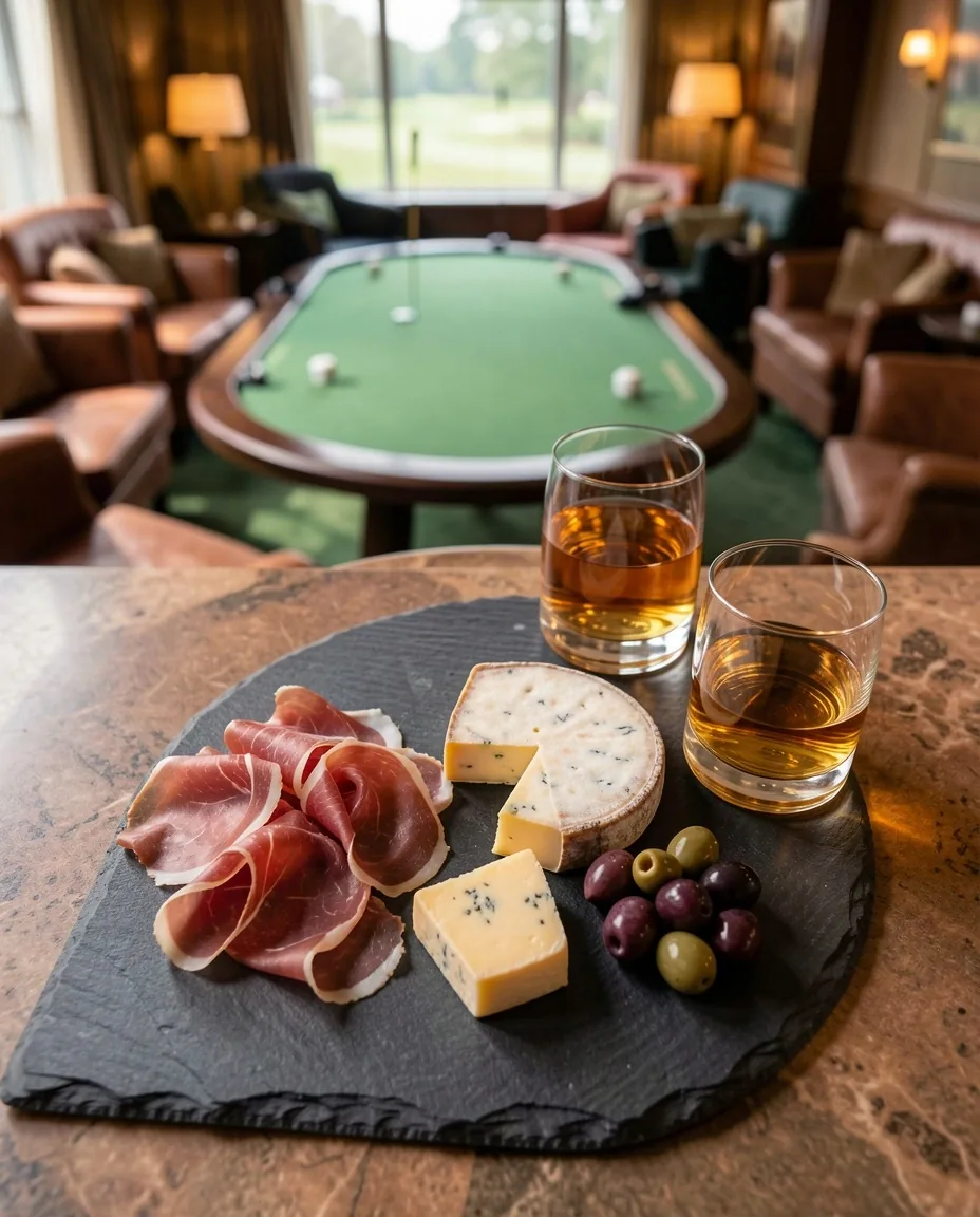Meroveld Signature Sharing Platter en Premium Whisky in de lounge